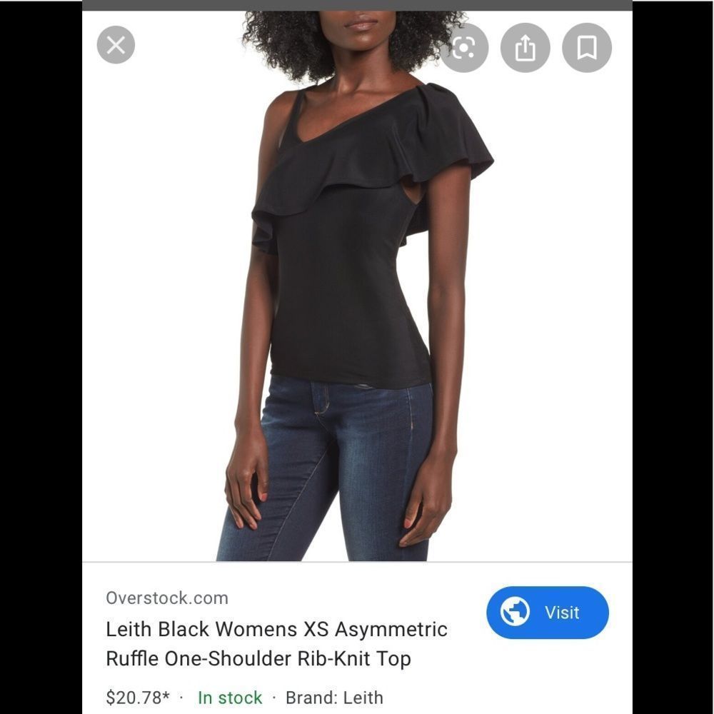 Ruffled asymmetrical top